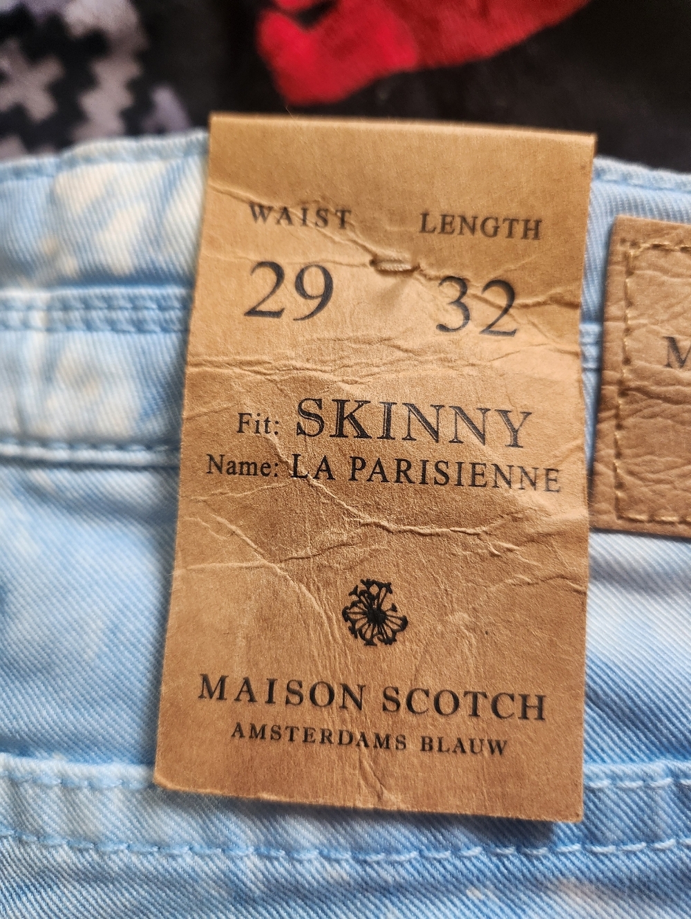 Rare Maison Scotch Amsterdams Blauw Memory Blue Tie Dye Skinny Jeans NWT 29/32 - Picture 10 of 16